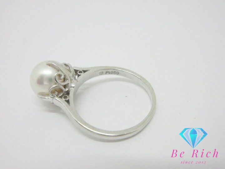 楽天市場】ミキモト MIKIMOTO pt950 プラチナ 8mm 珠 パール 真珠 付 