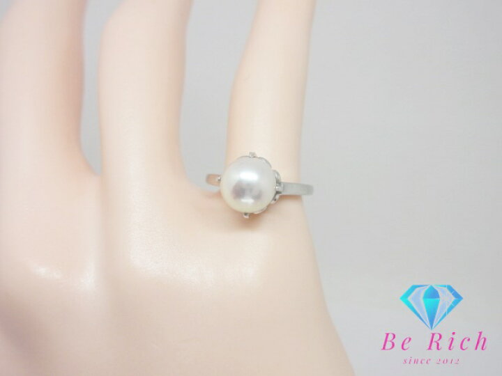 楽天市場】ミキモト MIKIMOTO pt950 プラチナ 8mm 珠 パール 真珠 付 
