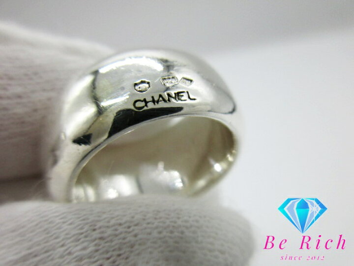 楽天市場】シャネル CHANEL ロゴ ワイド リング 指輪 13号 