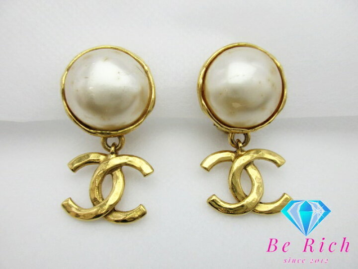 楽天市場】シャネル CHANEL フェイク パール ココマーク イヤリング  