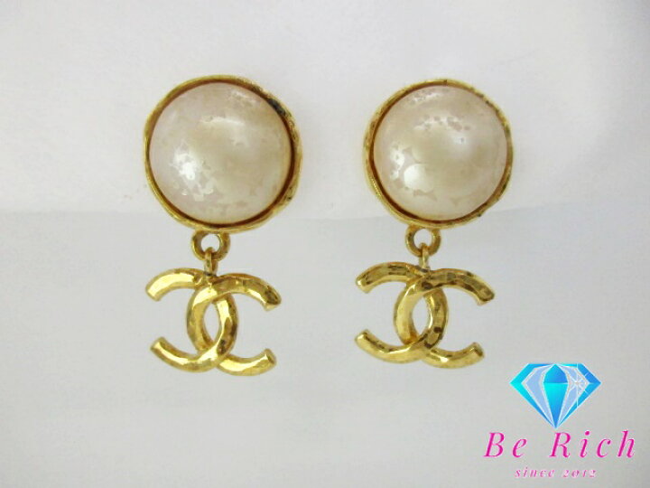 楽天市場】シャネル CHANEL フェイク パール ココマーク イヤリング  
