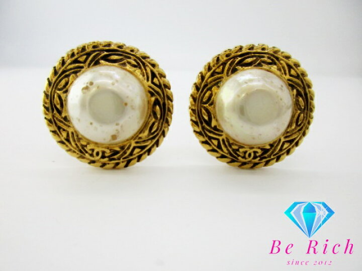 楽天市場】シャネル CHANEL フェイク パール ココマーク イヤリング  