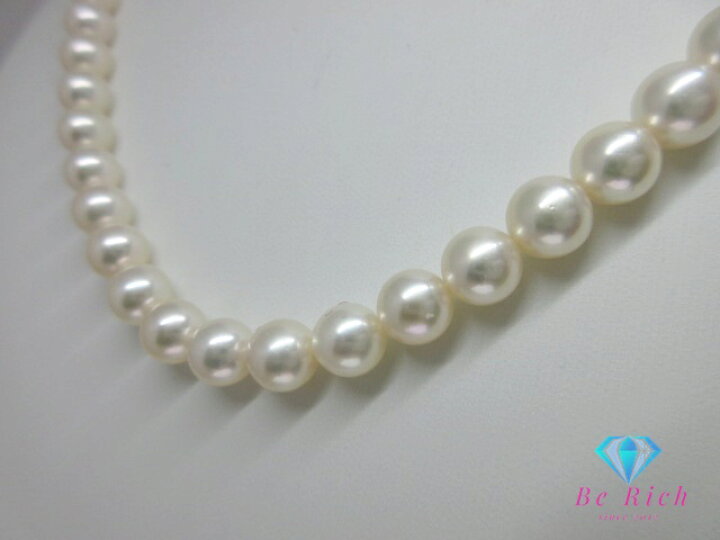 美品 田崎真珠 シルバー マベパール ネックレス 真珠 雫/25-1885S  