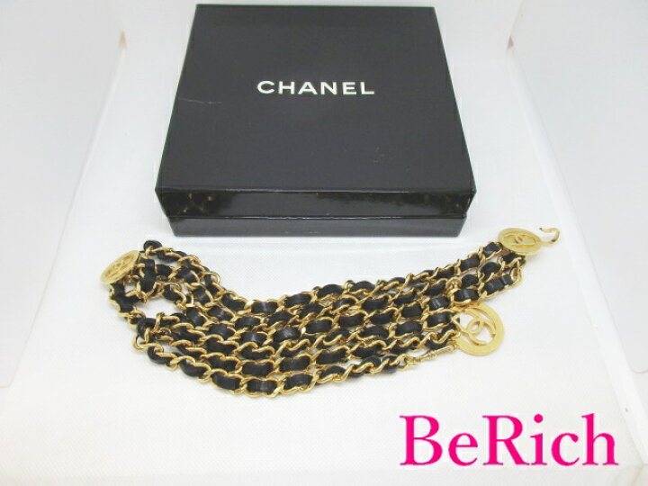 楽天市場】シャネル CHANEL 3連 チェーン ベルト ココマーク ゴールド 