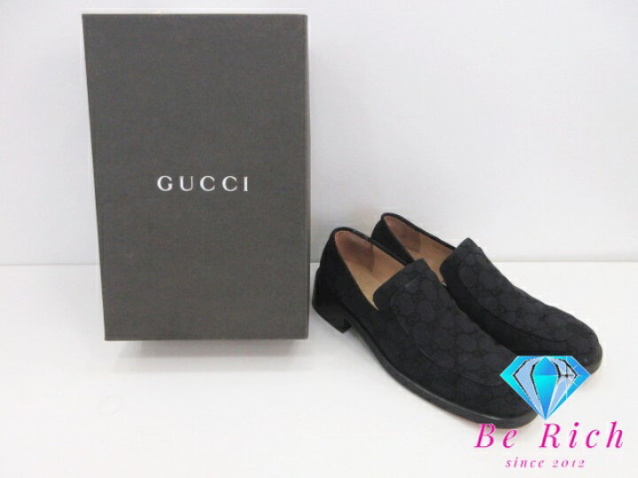 楽天市場】グッチ GUCCI ローファー シューズ キャンバス レザー 23.5 
