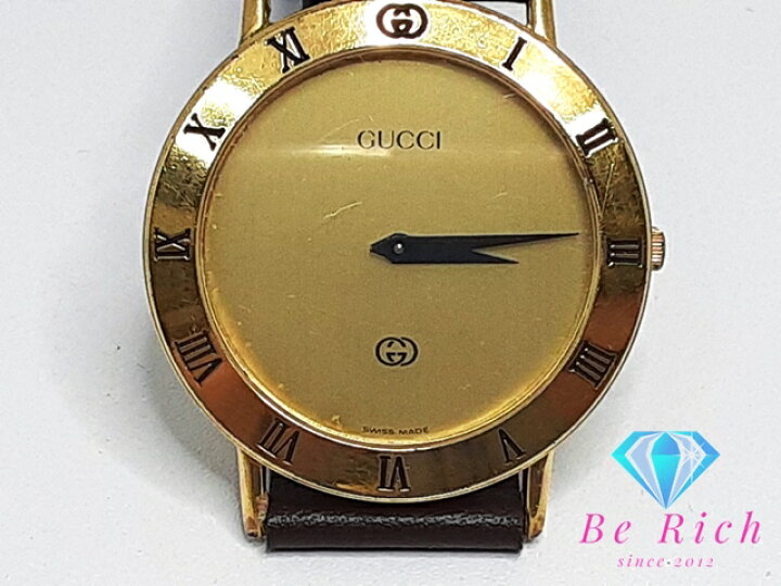 楽天市場】グッチ GUCCI メンズ 腕時計 3000M ゴールド ブラウン 茶 SS  