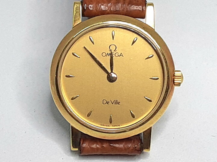 楽天市場】オメガ OMEGA デビル レディース 腕時計 18K 750 YG レザー  