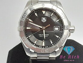 タグホイヤー TAG Heuer アクアレーサー メンズ 腕時計 デイト 300m防水 WAY1110 黒 ブラック シルバー アナログ クオーツ QZ ウォッチ 【中古】【送料無料】 bt3087