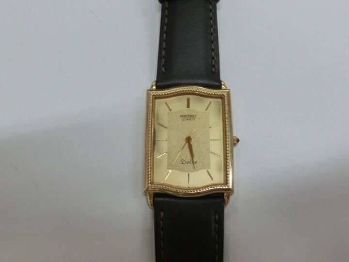 楽天市場】美品 セイコー ドルチェ 7731-5010 メンズ ゴールド文字盤 