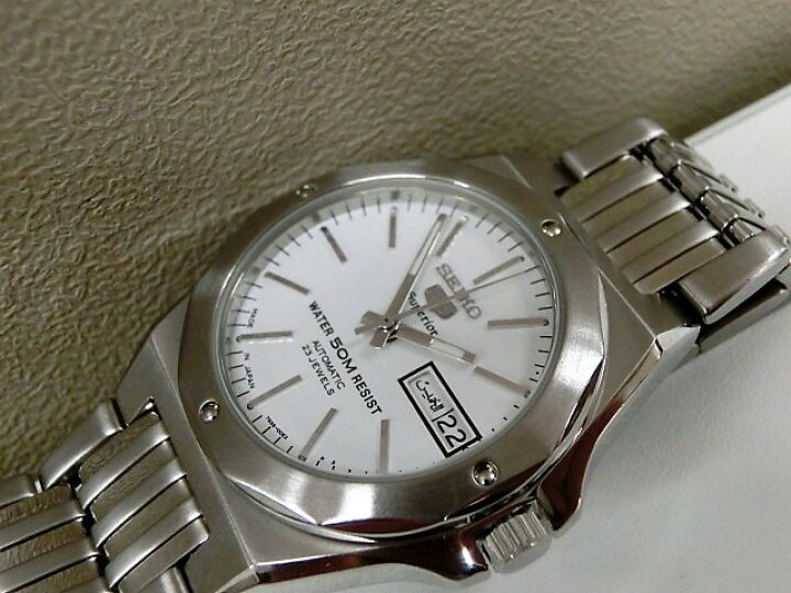 楽天市場】美品 セイコー ファイブ 7S36-00H0 SS デイデイト 50m防水 