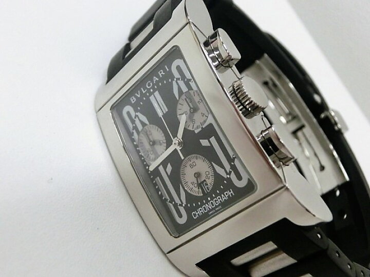 楽天市場】美品 ブルガリ レッタンゴロ RTC49S メンズ 腕時計 クロノ  