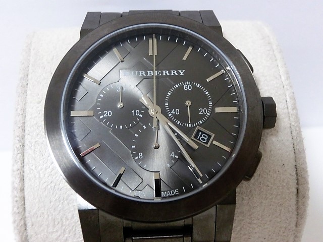 楽天市場】美品 バーバリー BU9354 クロノグラフ デイト メンズ 腕時計 