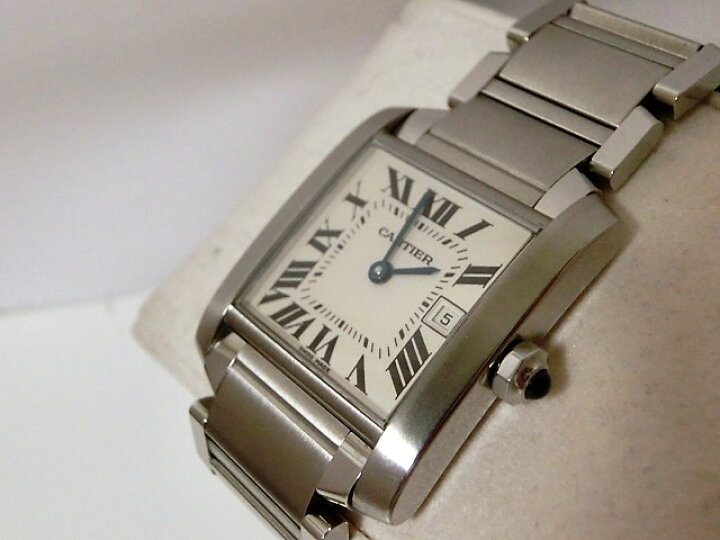 楽天市場】美品 カルティエ タンクフランセーズMM 2465 SS ユニ 