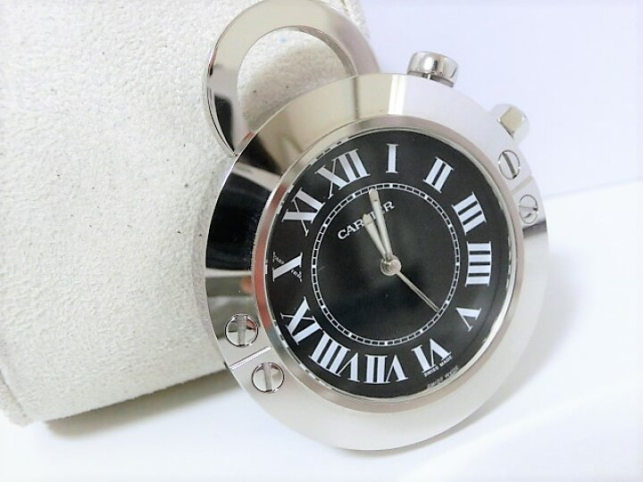 楽天市場】美品 カルティエ W0100047 トラベルクロック サントス 