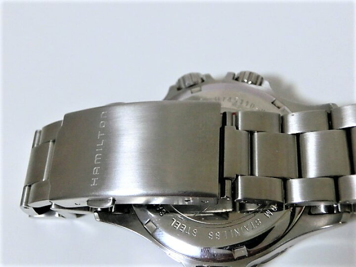 楽天市場】美品 ハミルトン H745110 カーキ ネイビーサブ GMT デイト 