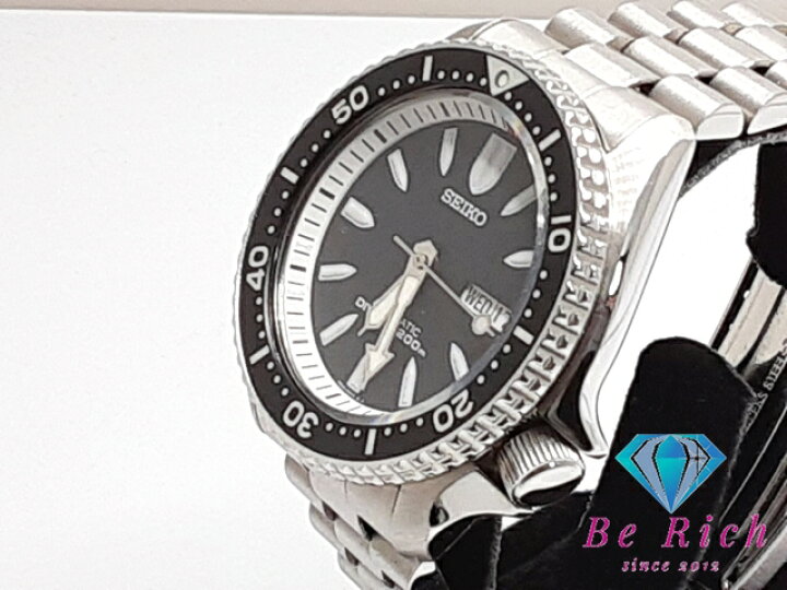 楽天市場】美品 セイコー SEIKO ダイバー ブラック バレット 7S26-02K0 