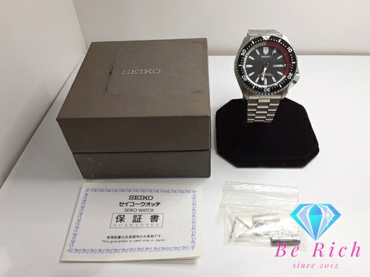 楽天市場】美品 セイコー SEIKO ダイバー ブラック バレット 7S26-02K0 