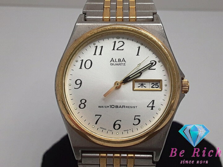 楽天市場】セイコー SEIKO アルバ メンズ 腕時計 デイデイト V743-8A10 