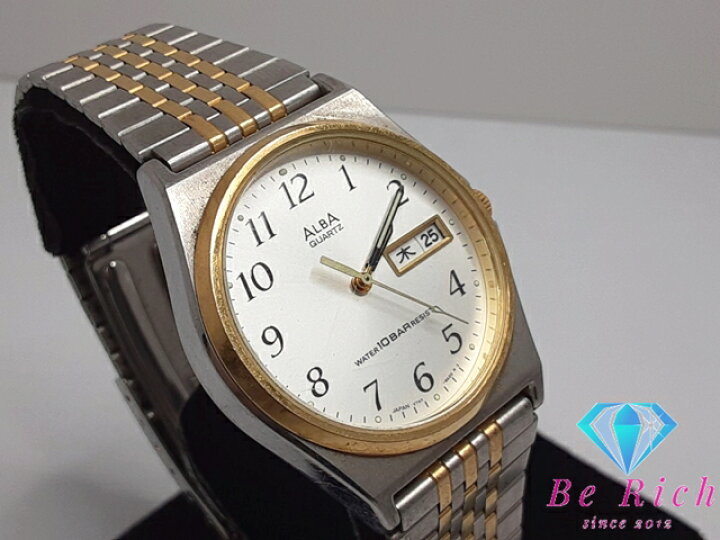 楽天市場】セイコー SEIKO アルバ メンズ 腕時計 デイデイト V743-8A10 
