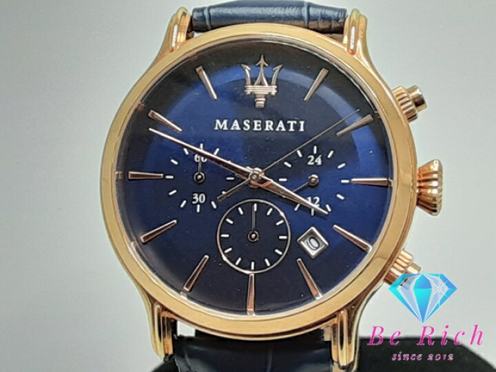 楽天市場】美品 マセラティ MASERATI クロノグラフ メンズ 腕時計 