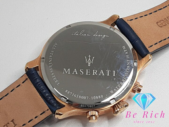 楽天市場】美品 マセラティ MASERATI クロノグラフ メンズ 腕時計 