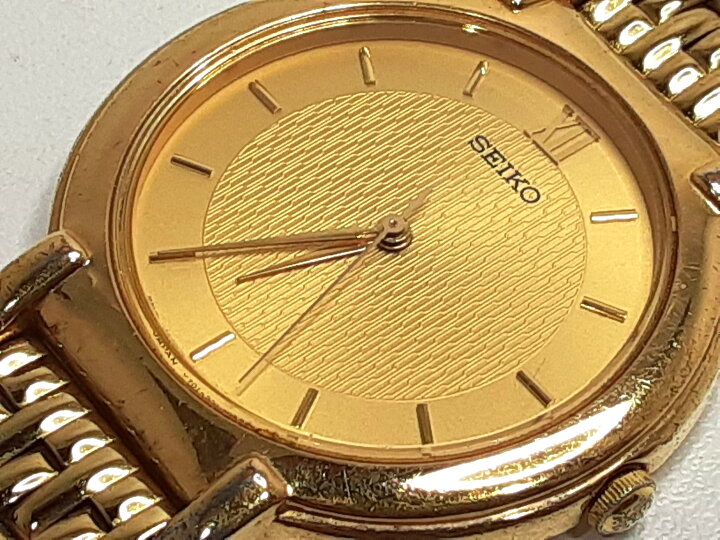 楽天市場】セイコー SEIKO メンズ 腕時計 V701-1761 ゴールド SS GP 