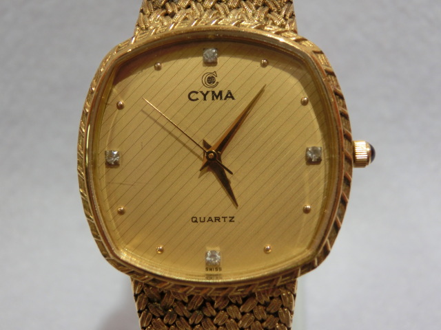 楽天市場】CYMA シーマ 天然ダイヤ 4P 腕時計 604 ゴールド 文字盤 SS