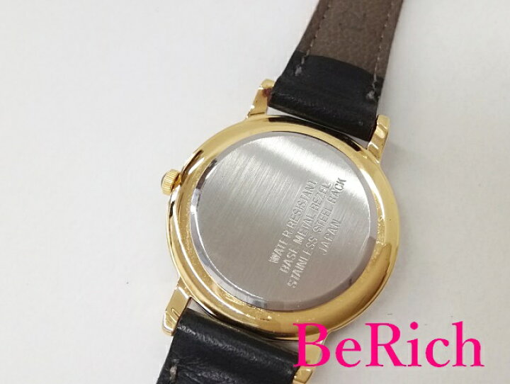 楽天市場 ぞうがん レディース 腕時計 ゴールド 文字盤 黒 ブラック レザー Ss アナログ クォーツ Qz ウォッチ 紅葉 中古 送料無料 Ht253 Berich 楽天市場支店