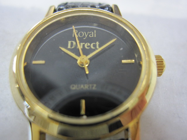 美品 Royal Direct レディース腕時計 SS/レザー ブラック クォーツ【中古】【送料無料】ht501 | BeRich 楽天市場支店