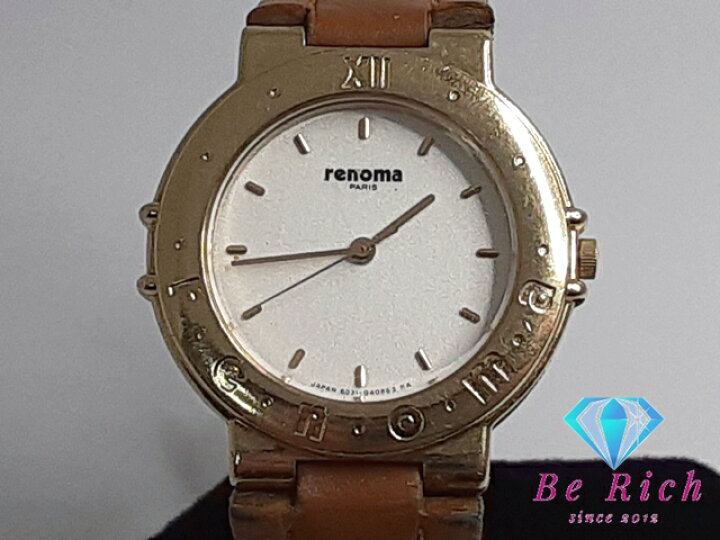 楽天市場】レノマ renoma メンズ 腕時計 6031-G08237 白 ホワイト 茶 
