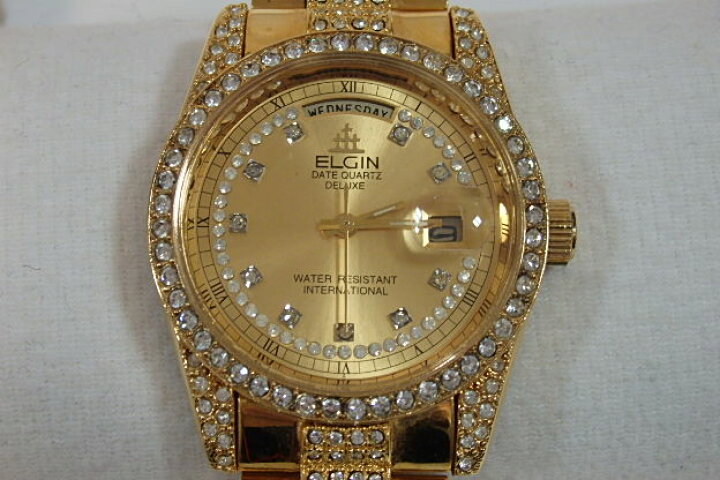楽天市場】エルジン ELGIN メンズ腕時計 FK-642-A ラインストーン 