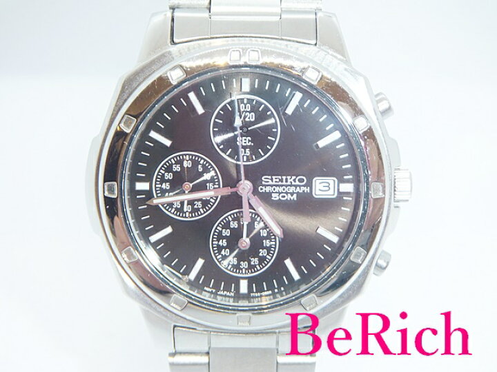 楽天市場】セイコー SEIKO クロノグラフ メンズ 腕時計 7T92-0CA0 黒 