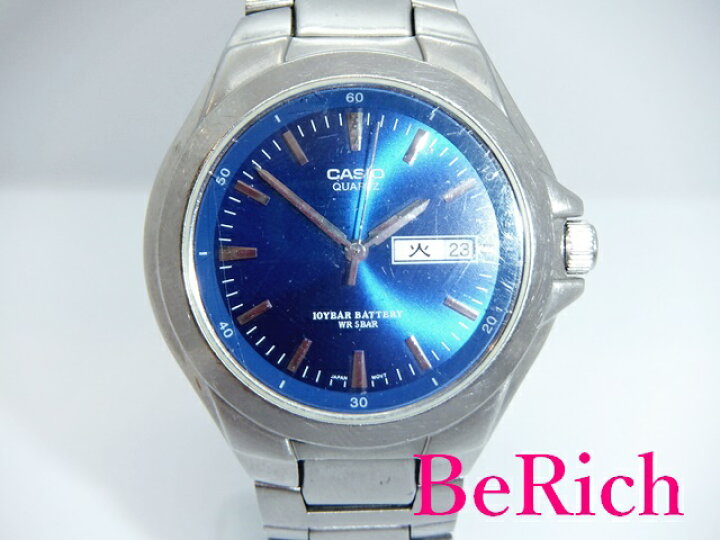 楽天市場】カシオ CASIO メンズ 腕時計 MTP-1228 青 ブルー 文字盤 SS 