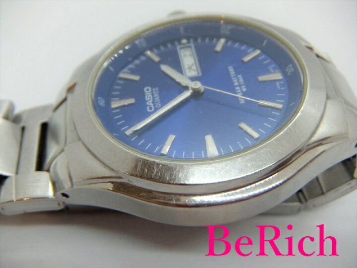 楽天市場】カシオ CASIO メンズ 腕時計 MTP-1228 青 ブルー 文字盤 SS 
