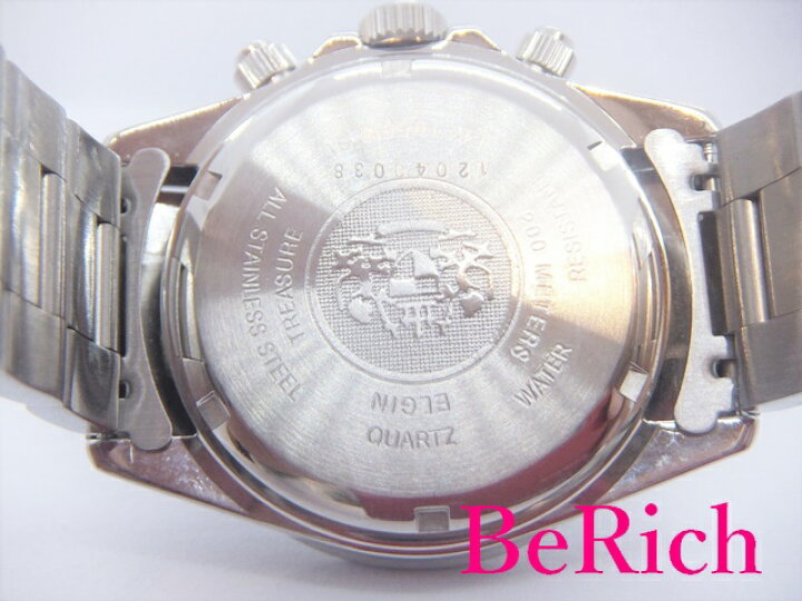 楽天市場】エルジン ELGIN メンズ 腕時計 FK-1059N-SL 黒 ブラック 