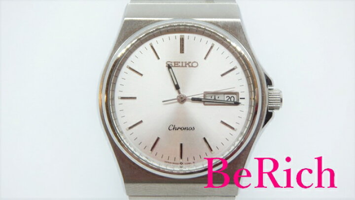 セイコー SEIKO クロノス メンズ 腕時計 5H23-7D20 シルバー 文字盤 SS 