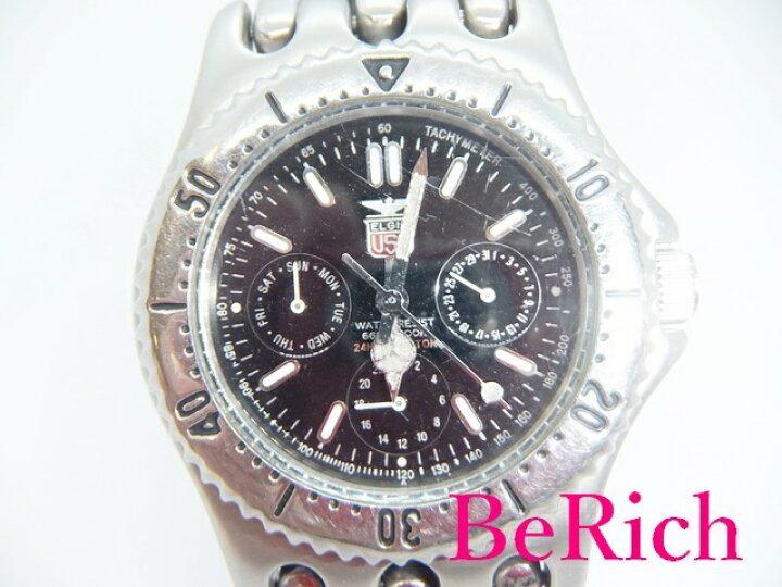 楽天市場】エルジン ELGIN メンズ 腕時計 FK-553 黒 ブラック 文字盤 