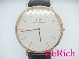 ダニエル ウェリントン Daniel Wellington メンズ 腕時計 DW00100007 白 ホワイト 文字盤 SS レザー 黒 ブラック クォーツ ウォッチ DW 【中古】【送料無料】 ht3970