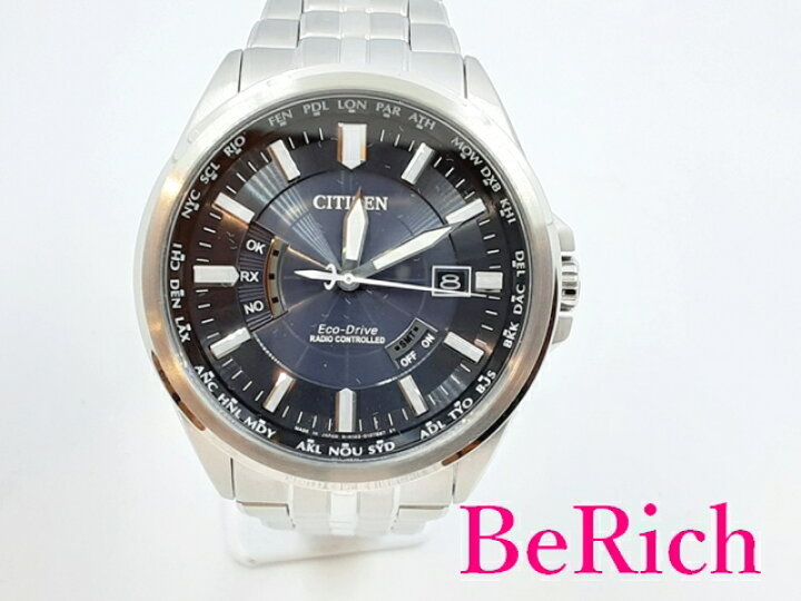 楽天市場】美品 シチズン CITIZEN エコ ドライブ ソーラー 電波 メンズ 