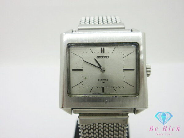 セイコー SEIKO Chariot シャリオ 24石 手巻き 2220-3150 メンズ 腕時計 スクエア シルバー SS ブレス ロゴ アナログ ヴィンテージ アンティーク ウォッチ 【中古】【送料無料】 ht7190