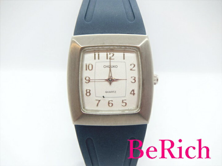 楽天市場】CHIZUKO レディース 腕時計 シルバー 文字盤 SS ラバー 紺  