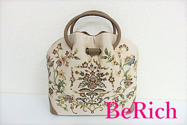 楽天市場】美品 岡重 謹製 OKAJIMA ハンドバッグ シェル型 京 友禅 