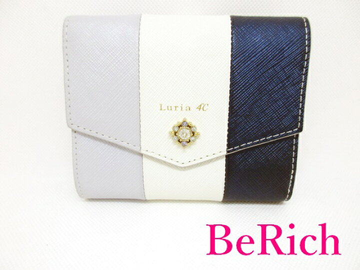 楽天市場】美品 ルリア ヨンドシー Luria 4℃ Wホック 二つ折り財布 