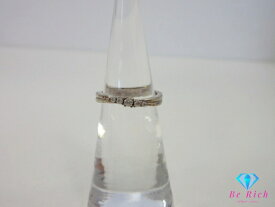 THE KISS ザ キッス SILVER シルバー キュービックジルコニア 付 デザイン リング 指輪 5号 ジュエリー アクセサリー 【中古】【送料無料】 dgs4549