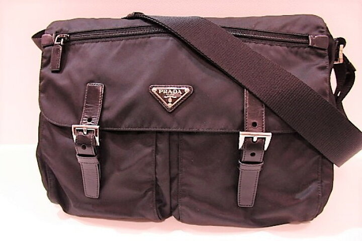 楽天市場】プラダ PRADA ショルダーバッグ BT1738 ポコノ ブラック 黒  