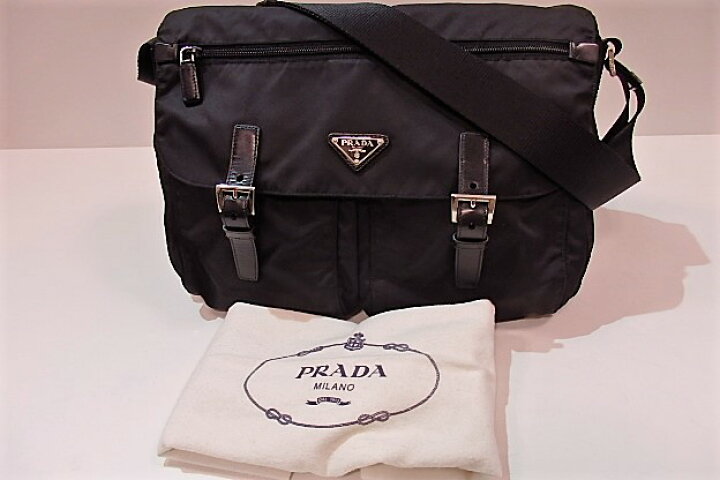 楽天市場】プラダ PRADA ショルダーバッグ BT1738 ポコノ ブラック 黒  