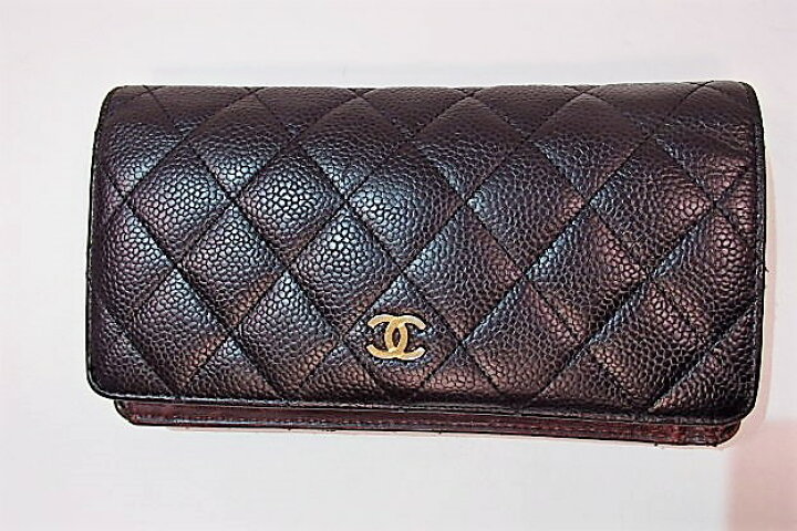 楽天市場】シャネル CHANEL 財布 長財布 A31509 マトラッセ キャビア 