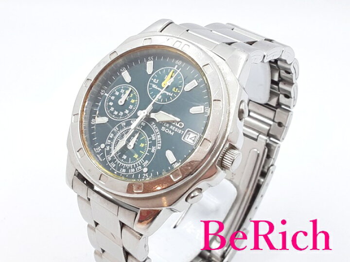 楽天市場】セイコー SEIKO クロノグラフ メンズ 腕時計 デイト V657 