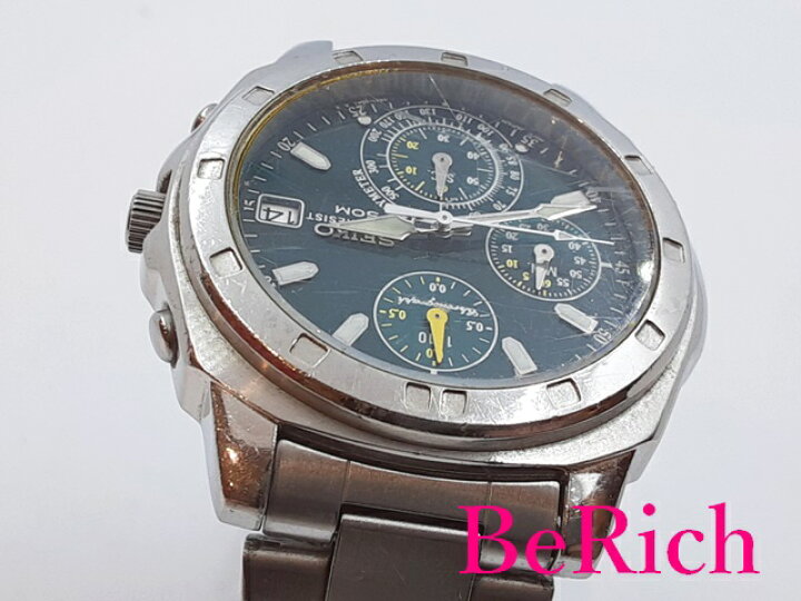 楽天市場】セイコー SEIKO クロノグラフ メンズ 腕時計 デイト V657 