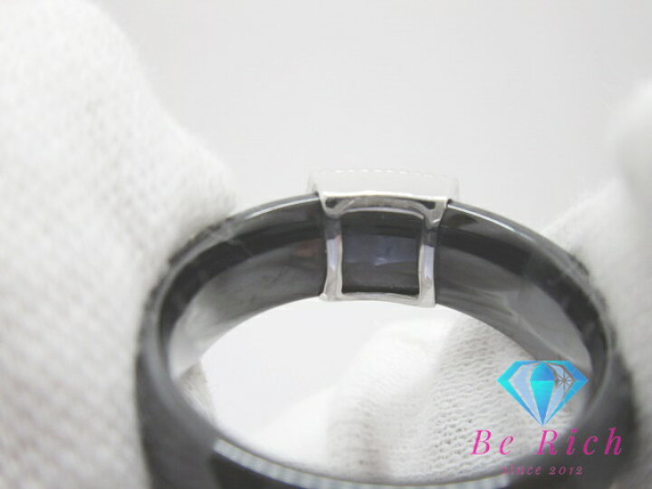 楽天市場】K18 WG ダイヤモンド 0.20ct 付 セラミック リング 指輪 18  